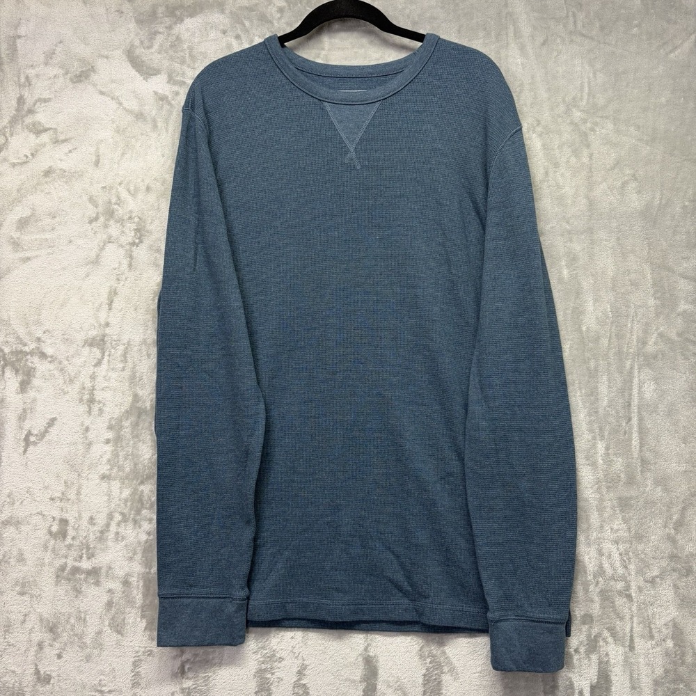 Sonoma Men's Thermal Pullover‎ Shirt Sz XL Blue Base-layer Longsleeve Soft